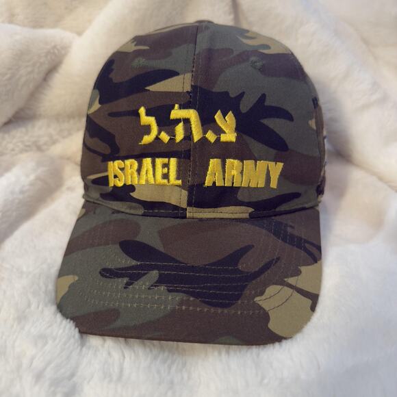 Israel Army IDF Hat Cap Strap Back Camo Green Military Embroidered Mens - Picture 1 of 6